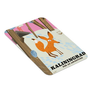 Kaliningrad "for an adventure" travel poster magnet
