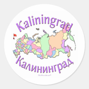 Kaliningrad Russia Map Classic Round Sticker