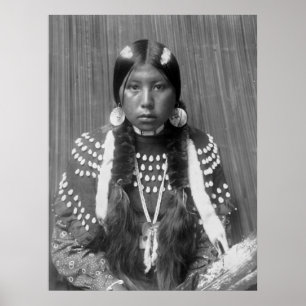 Kalispel Indian Portrait, 1910 Poster