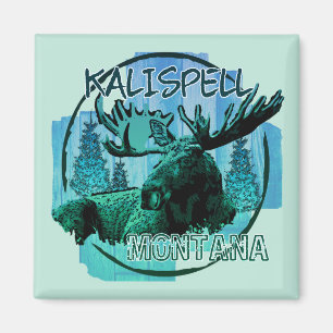 Kalispell Montana rustic moose magnet