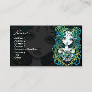"Kallan" Green Lotus Water Angel Business Cards