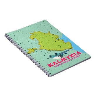 Kalmykia Russia map Notebook