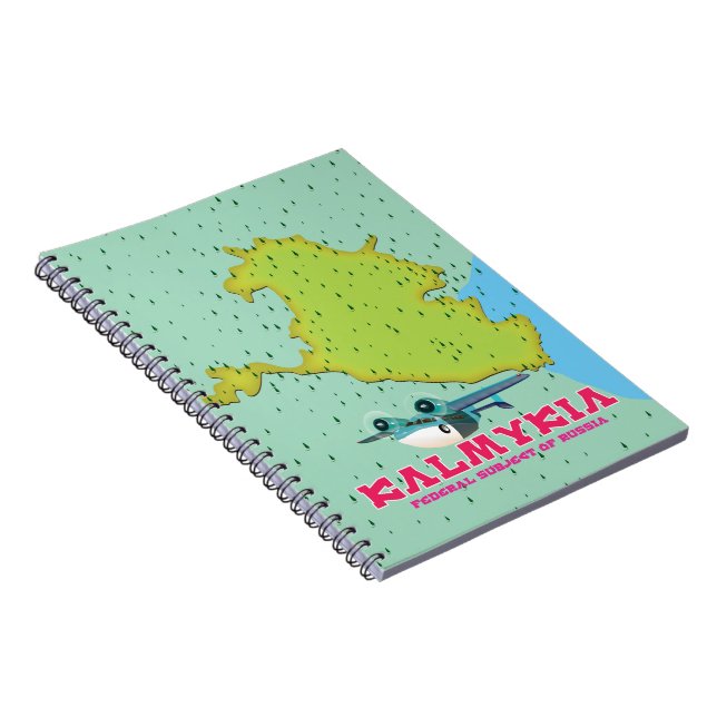 Kalmykia Russia map Notebook (Right Side)