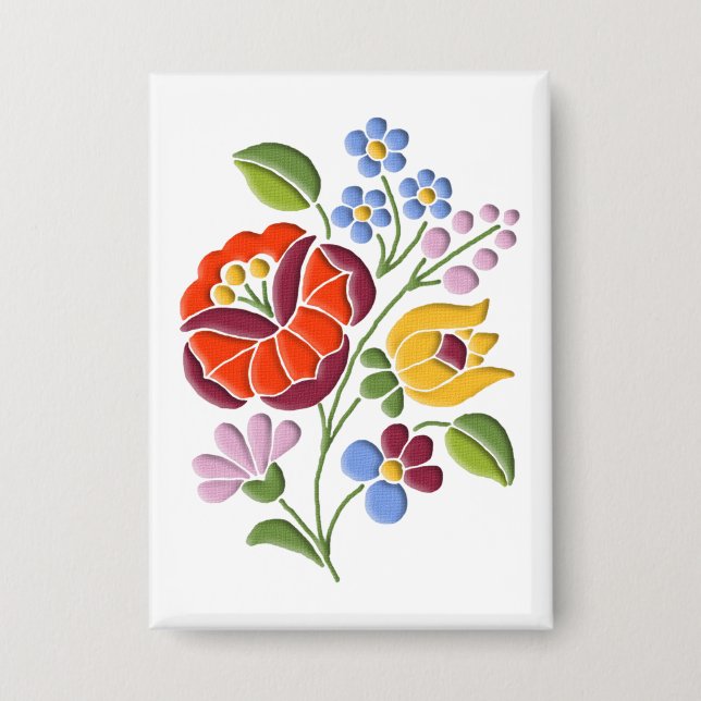 Kalocsa Embroidery - Hungarian Folk Art (Front)