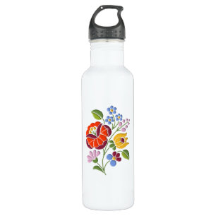 Kalocsa Embroidery - Hungarian Folk Art 710 Ml Water Bottle