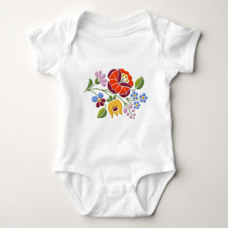 Kalocsa Embroidery - Hungarian Folk Art Baby Bodysuit