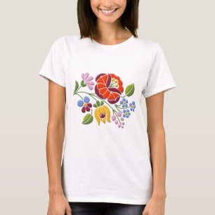 Kalocsa Embroidery - Hungarian Folk Art T-Shirt