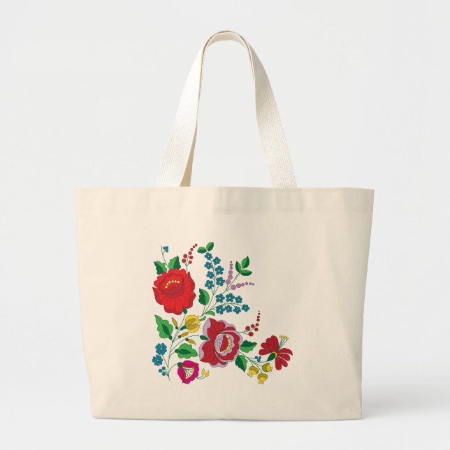 Kalocsa Embroidery Large Tote Bag (Front)