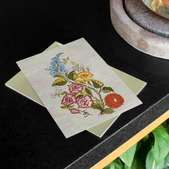 kalocsai floral motifs in light base postcard (Creator Uploaded)
