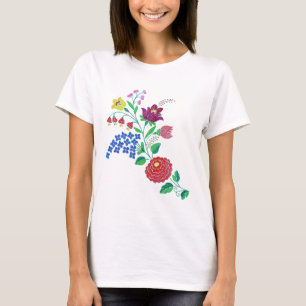 Kalocsai Flower Stem T-Shirt