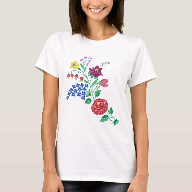 Kalocsai Flower Stem T-Shirt (Front)