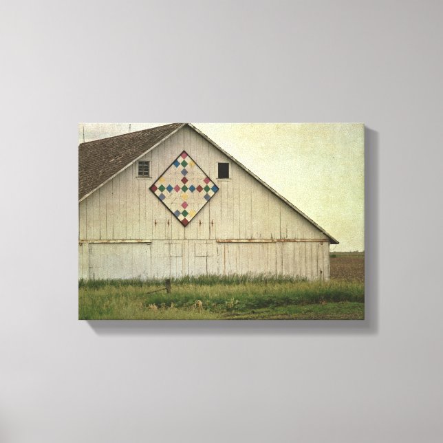 Kalona Barn Quilt Canvas Print (Front)
