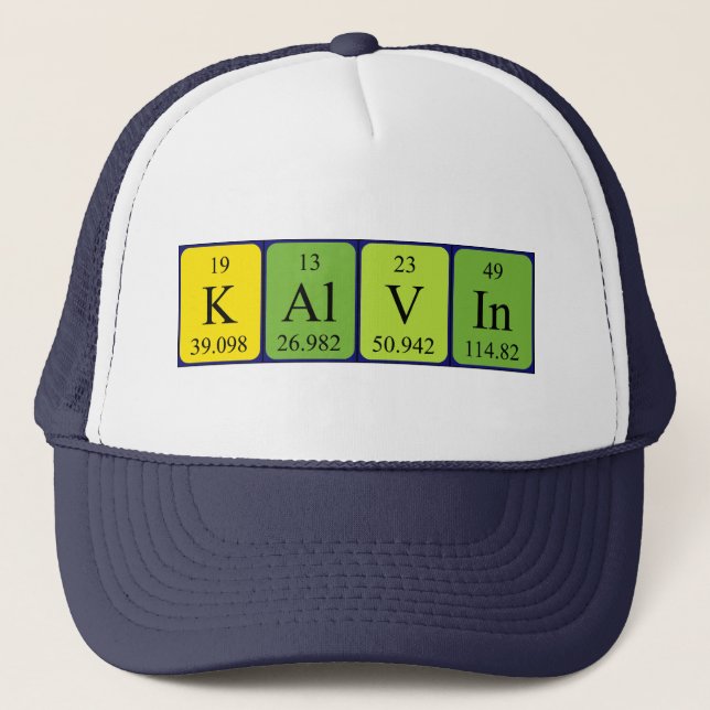 Kalvin periodic table name hat (Front)