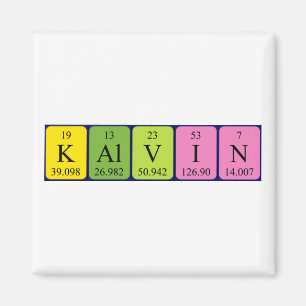 Kalvin periodic table name magnet