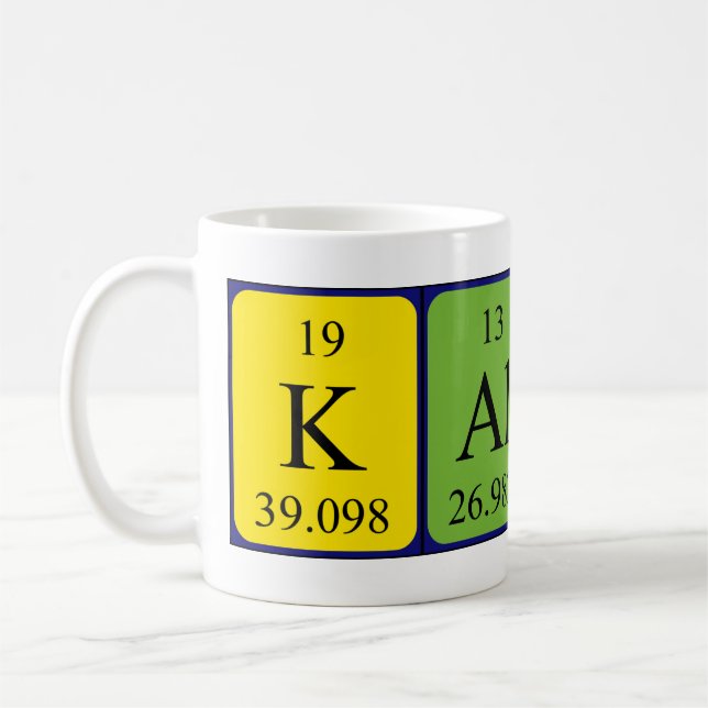 Kalvin periodic table name mug (Left)