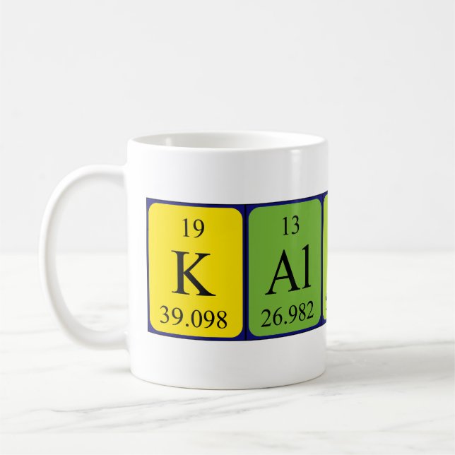 Kalvin periodic table name mug (Left)