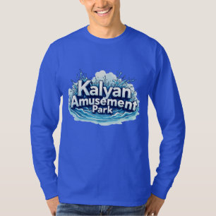 "Kalyan Amusement Park" Logo – Vibrant Wave Sleeve T-Shirt