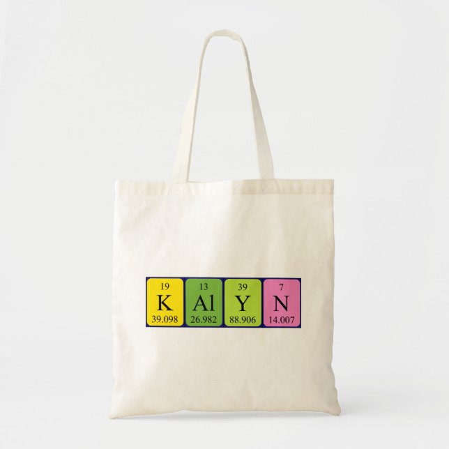 Kalyn periodic table name tote bag (Front)