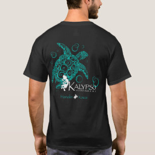 Kalypso Hawaiian Islands Front Sea Turtle Back T-Shirt