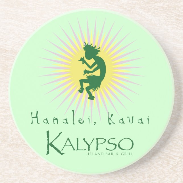 Kalypso Kane Yellow Sunburst Coaster (Front)