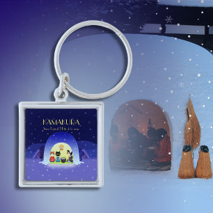 Kamakura Snow Globe: Japan Winter Tradition Key Ring