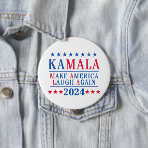 Kamal Harris 2024 Make America Laugh Again 10 Cm Round Badge