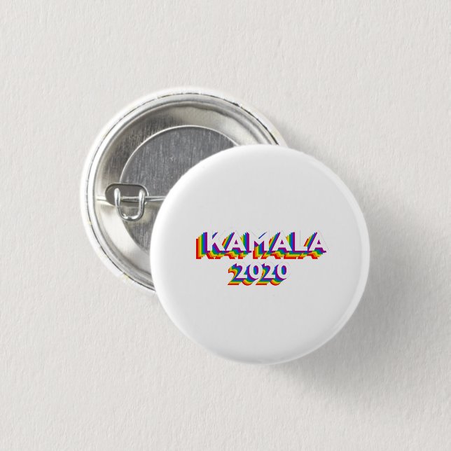 Kamala 2020 Retro Pride 3 Cm Round Badge (Front & Back)