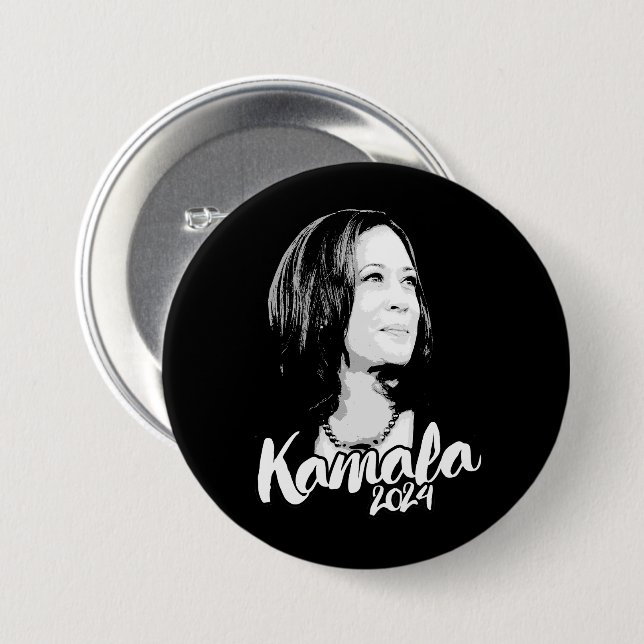 Kamala 2024 7.5 cm round badge (Front & Back)