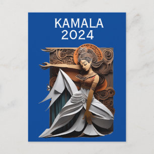 Kamala 2024 for President Thunder_Cove Postcard
