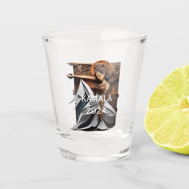 Kamala 2024 for President Thunder_Cove  Shot Glass (Front)