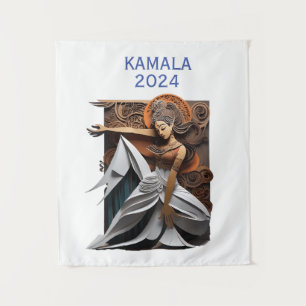 Kamala 2024 for President Thunder_Cove  Tapestry