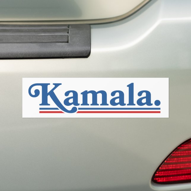 Kamala 2024 Harris Walz Bumper Sticker (On Car)