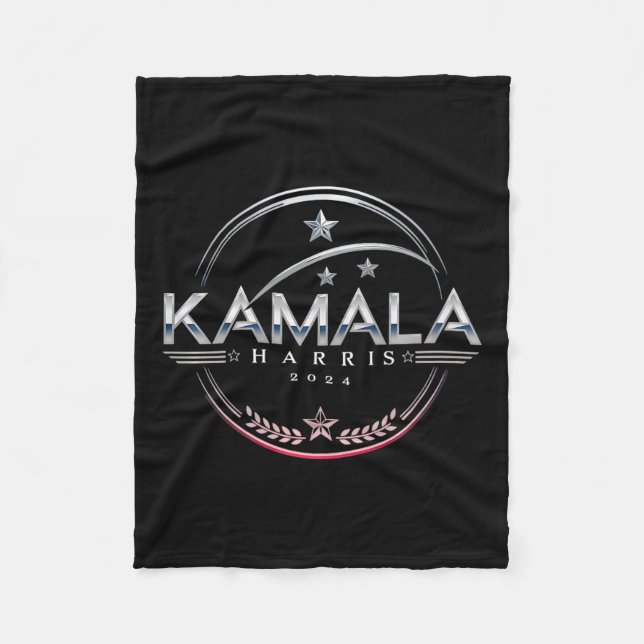 Kamala 2024 President Elect Campaign Vote Democrat Fleece Blanket (Front)