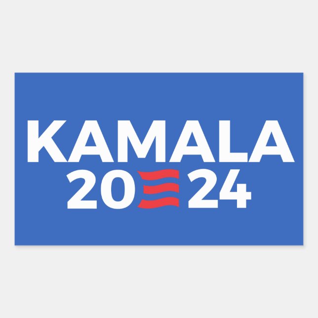Kamala 2024 rectangular sticker (Front)