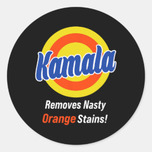 Kamala 2024 Removes Nasty Orange Stains Vote Harri Classic Round Sticker