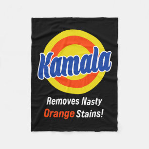 Kamala 2024 Removes Nasty Orange Stains Vote Harri Fleece Blanket