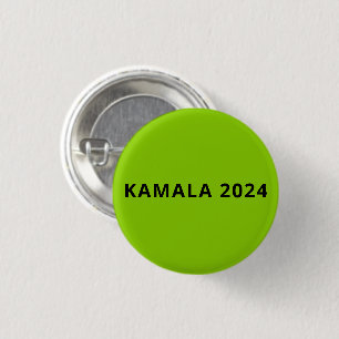 kamala 2024 simple modern custom text brat green 3 cm round badge