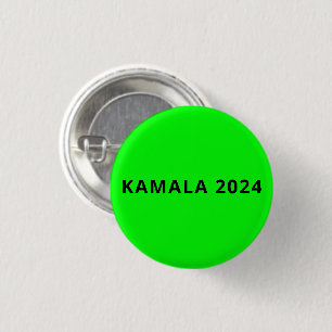 kamala 2024 simple modern custom text brat neon 3 cm round badge