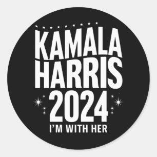 Kamala 2024 Support I'm With Her Kamala Harris  Classic Round Sticker