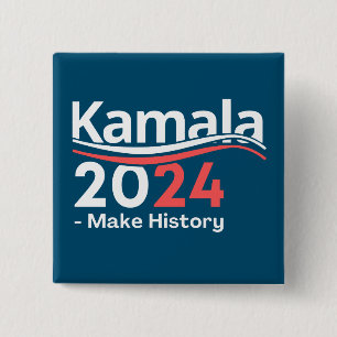Kamala 2024, Vice President Kamala Harris 15 Cm Square Badge