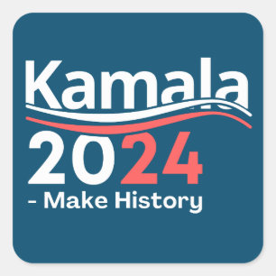 Kamala 2024, Vice President Kamala Harris Button Square Sticker