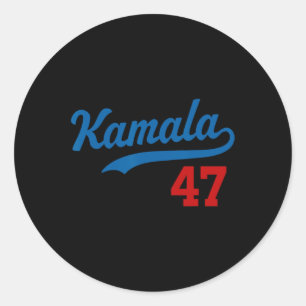 Kamala 47 Baseball Style Kamala Harris 2024 Presid Classic Round Sticker
