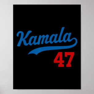 Kamala 47 Baseball Style Kamala Harris 2024 Presid Poster