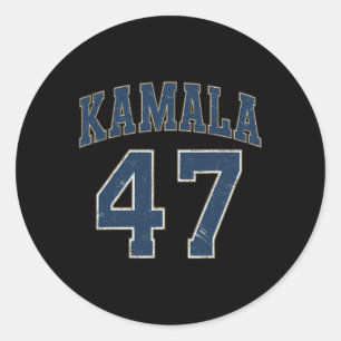Kamala 47 Comma President Kamala Harris Wheimer 20 Classic Round Sticker