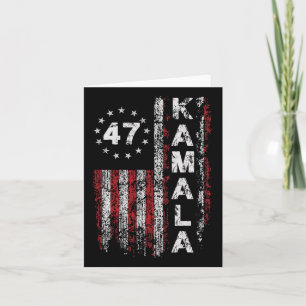 Kamala 47 Kamala47 President Usa America Flag 2024 Card