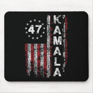 Kamala 47 Kamala47 President Usa America Flag 2024 Mouse Mat