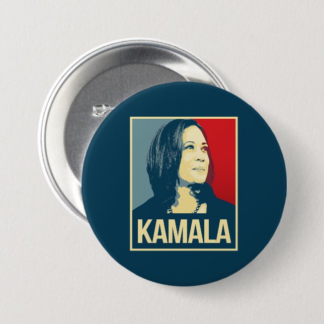 KAMALA 7.5 CM ROUND BADGE (Front & Back)