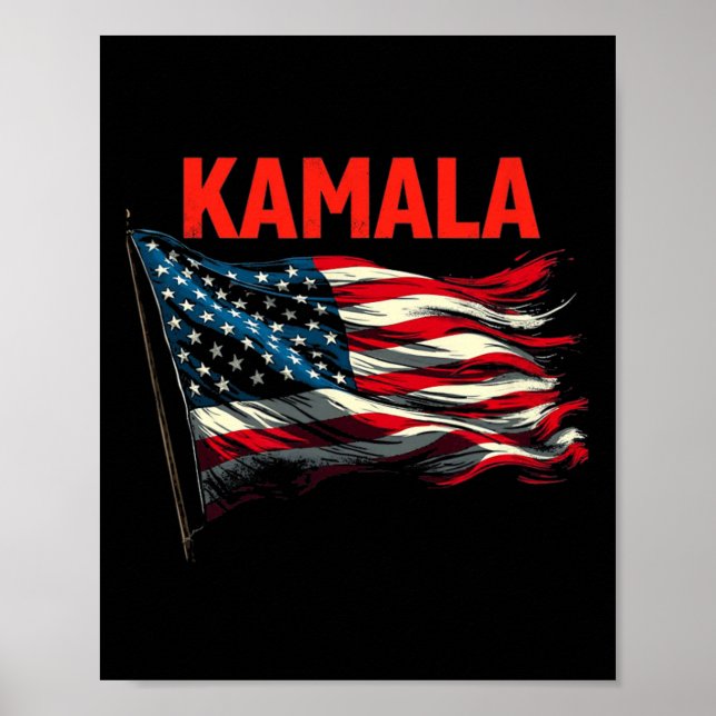 Kamala American Flag  Poster (Front)