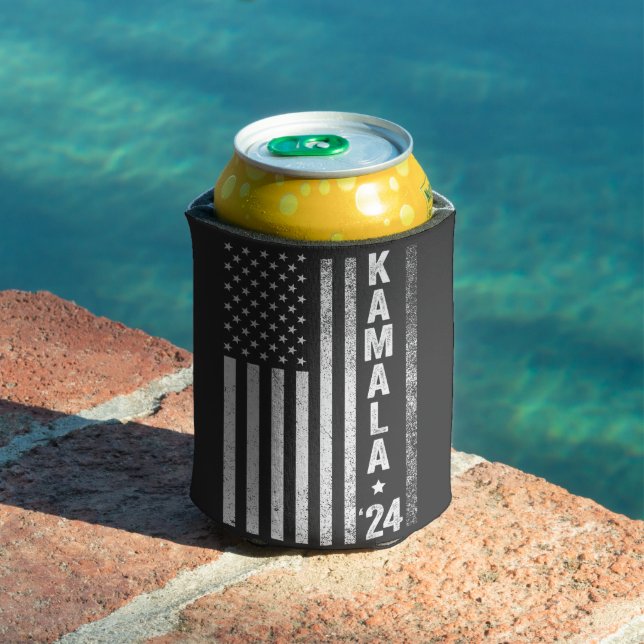 Kamala American Flag President Election USA Can Cooler (In Situ Pool)