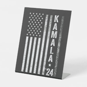 Kamala American Flag President Election USA Pedestal Sign